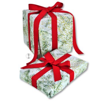 Christmas Boughs with Red Ribbon