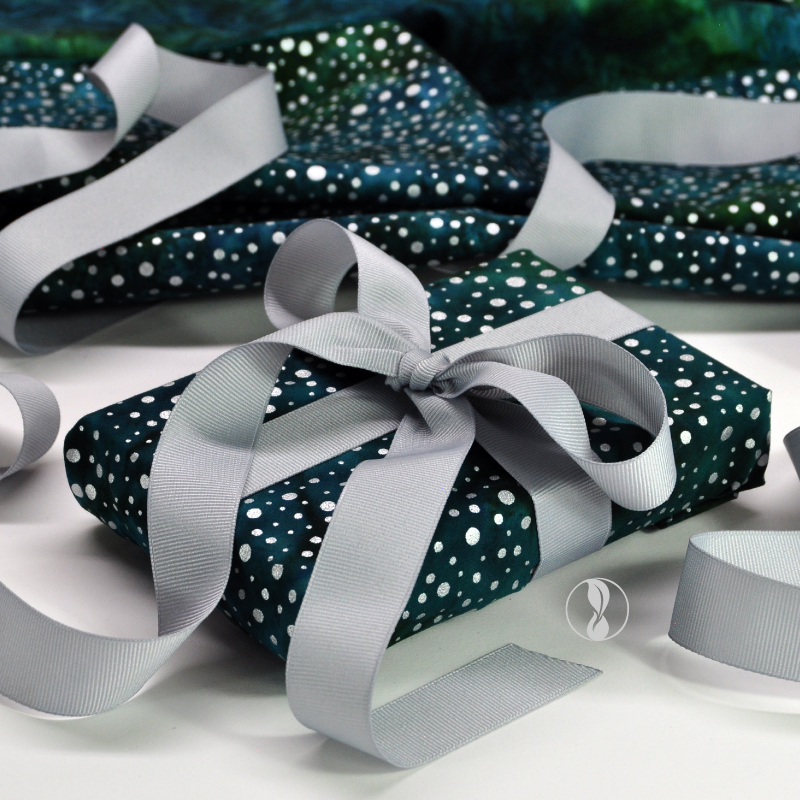 Sparkle Green Fabric Gift Wrapping