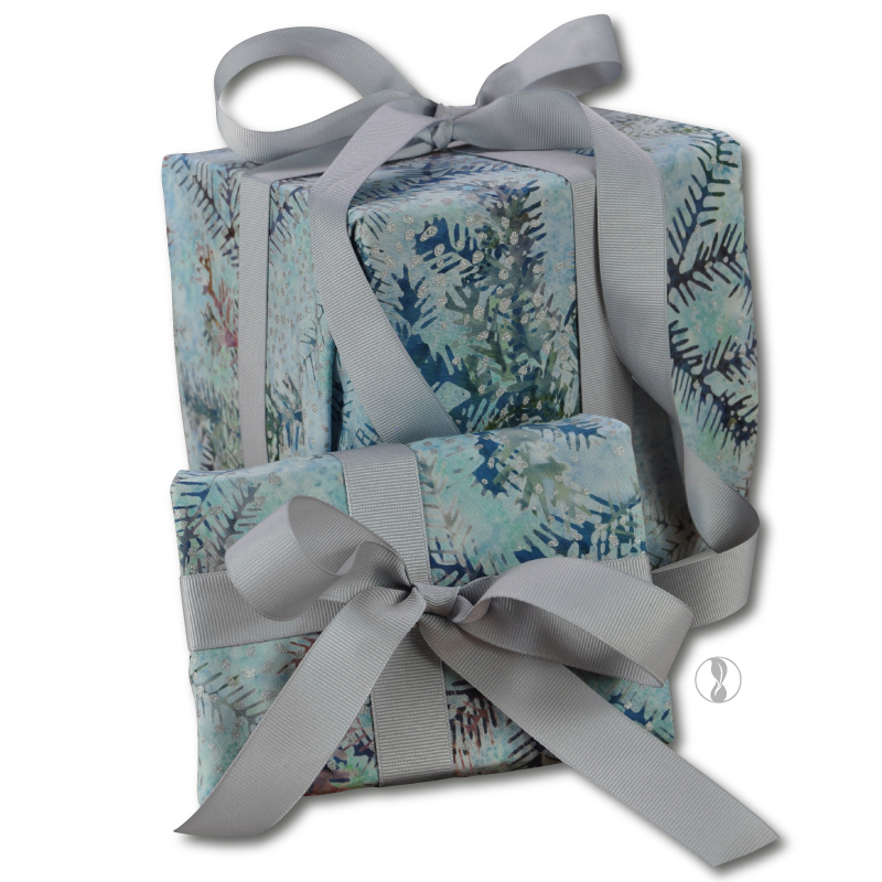 Winter Dawn Fabric Gift Wrapping
