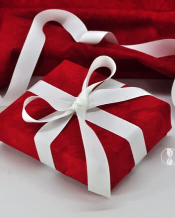 Crimson Red Fabric Gift Wrapping