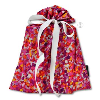 Confetti Pink Fabric Gift Bag