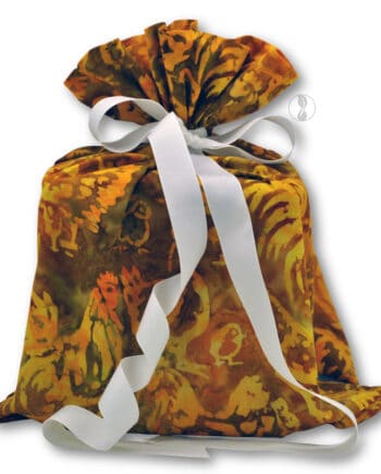 Golden Roost Fabric Gift Bag